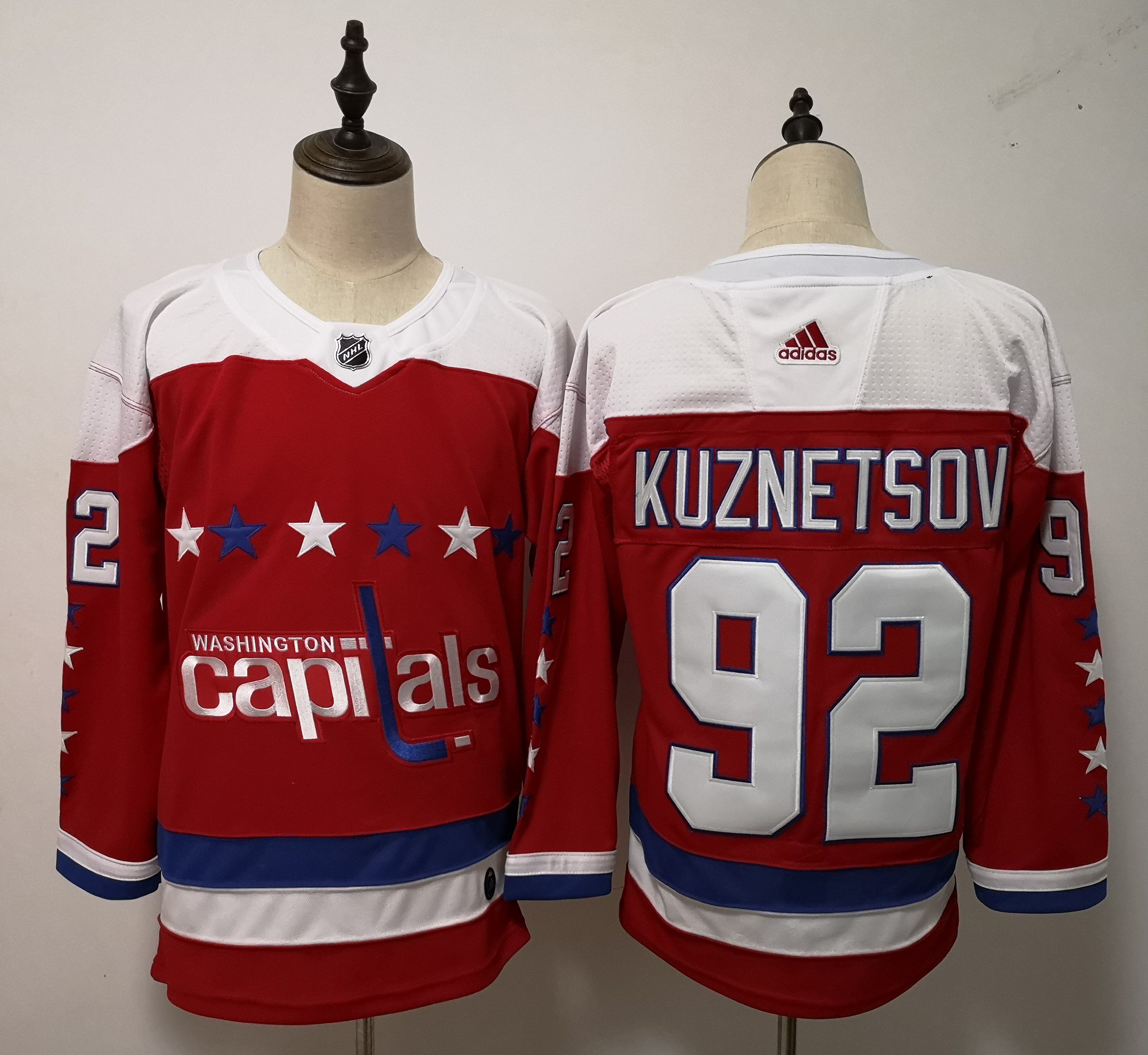 Men Washington Capitals #92 Kuznetsov Red Adidas Alternate Authentic Stitched NHL Jersey->new york islanders->NHL Jersey